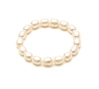 AnnaJewelBox Natural Baroque Pearl Bracelet - Bridal Women's Jewellery - Freshwater Pearls Wedding Jewelry For Bridesmaid Maid Of Honour - Womens Bracelets Anniversary Birthday Gift