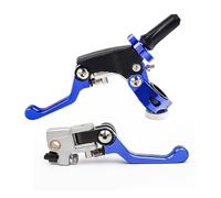 ANNAKETZPW Brake Clutch Motorcycle 360° CNC Labor-Saving Anti-Slip Folding Handlebars Brake Clutch Levers for CR125R for CRF250 for CR500R for CRF250R Clutch Lever(Blue Combination)