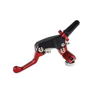 ANNAKETZPW Brake Clutch Motorcycle 360° CNC Labor-Saving Anti-Slip Folding Handlebars Brake Clutch Levers for CR125R for CRF250 for CR500R for CRF250R Clutch Lever(Red Clutch Handle)
