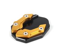 ANNAKETZPW Motorbike Bracket Expander Motorcycle Kickstand Plate Extension Support Foot Pad Base Motorcycle Side Stand For NMAX155 For NMAX125 Motorcycle Side Stand Extension(Gold)