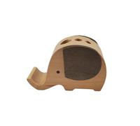 Annakideya Wooden elephant three hole pen holder phone stand,Stationery organizer/desk decoration,Birthday gift