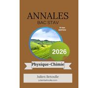 Annales bac agricole STAV Physique Chimie 2026