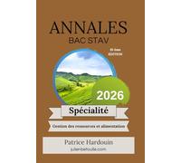 Annales Bac STAV Gestion des ressources et de l'alimentation 2026