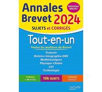 Annales BREVET 2024 Tout-en-un: Sujets et corrigés