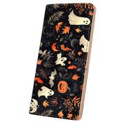 ANNAMISSI Wallets for Women RFID Wallet Cute Girls Ultra Slim Compact Clutch Long Credit Card Holder Floral Travel Wallet personalized Coin Pocket, Halloween Cute Ghosts, Printing