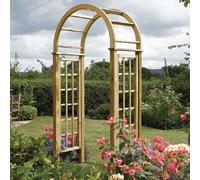 annan wooden garden round arch in natural