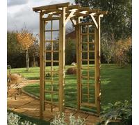 annan wooden garden square arch in natural