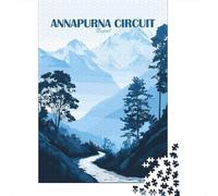 Annapurna Circuit Nepal Landscape Art 1000-Piece Jigsaw Puzzle for Adults, 70x50cm/1000pcs, Screen-Free Activity, Relaxing Indoor Time And Puzzle Lovers