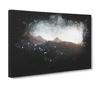 Annapurna Circuit Trek in Nepal Paint Splash Canvas Print | Gallery Wrapped 30mm Frame Wall Art | 30x20 inches | Ready to Hang | Modern Picture | Living Room Bedroom Lounge Office