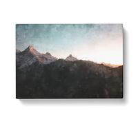 Annapurna Circuit Trek In Nepal Painting Modern Art Canvas Wall Art Print Ready to Hang, Framed Picture for Living Room Bedroom Home Office Décor, 60x40 cm (24x16 Inch)