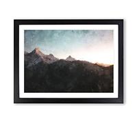 Annapurna Circuit Trek In Nepal Painting Modern Art Framed Print | A2 Black Framed Wall Art | Ready to Hang | Modern Historical Picture | Living Room Bedroom Lounge Office