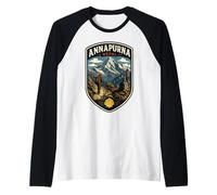Annapurna Nepal Family Trip Trekking Himalaya Vacation Raglan Baseball Tee