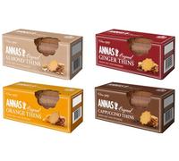 Anna's Biscuits Cookies | Pick N Mix Choose From 4 Flavours | Almond, Cappuccino, Ginger, Orange | 2 Packs (1 Pack of Each Flavour)