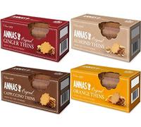 Annas Original Biscuit Selections - Orange Thins, Cappuccino Thins, Ginger Thins & Almond Thins pepparkaka Biscuits