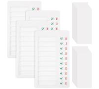 ANNASAMDO Pack of 4 Checklist Boards, Stick-On To-Do List Planner with Sliding Knobs, 40 Sheets of Blank Paper, Task Planner for Wall & Fridge, Office