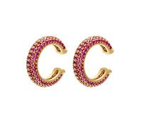 AnnBabic Ear Cuffs for Women - CZ Paved Hoop Conch Cuff Earrings for Men - Sparkle Rhinestones Clip On Wrap Earrings Non Pierced, Brass Cubic Zirconia