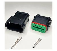 ANNBCDL 1Set/5sets Black 2pin 3/4/6/8/12hole Male Female DT Series Enhanced Seal Waterproof Electrical Auto Connector(12P,1 Set)