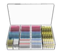 ANNBCDL 210 Pcs Heat Shrinkable Wire Connector 135 Crimp Butt Mixed 75 Solder Seal(210pcs)