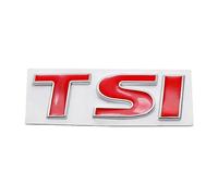 ANNBCDL 3D Metal TSI Letter Rear Trunk Emblem Badge Stickers Decal Car Styling(Red TSI,48x16mm)