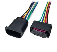 ANNBCDL 5Sets 0.6mm 2p3p4p6p8p12p Male Female Wiring Harness Waterproof Socket Temperature Sensor Wire Length 15cm(12p strip line,5sets)