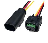 ANNBCDL 5Sets 0.6mm 2p3p4p6p8p12p Male Female Wiring Harness Waterproof Socket Temperature Sensor Wire Length 15cm(3p-A strip line,1sets)