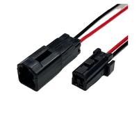 ANNBCDL 5sets 2 Holes 1mm Connector Auto License Plate Wire Harness Socket With Terminal(5 sets)