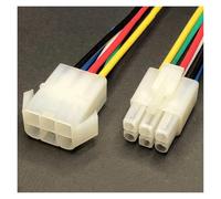 ANNBCDL 5Sets 6.2mm Spacing Male Female Docking Plug 2/3/4/6/9/12Pin Automotive Wiring Harness Electrical Connector With 15cm Length(6p strip line,1sets)