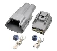 ANNBCDL 5Sets 7.8mm 2 Pin Plug Heavy Duty Vehicle Waterproof Connector 2Hole Sealed Socket Sheath(2p,5sets)