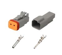 ANNBCDL 5Sets Dt04 Automobile Waterproof Connector Series 2/3 4 6 8 12 Pin Car Sealed Plug Sheath DT06-2s(2p,1sets)