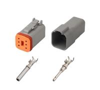 ANNBCDL 5Sets Dt04 Automobile Waterproof Connector Series 2/3 4 6 8 12 Pin Car Sealed Plug Sheath DT06-2s(6p,1sets)