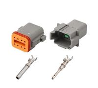 ANNBCDL 5Sets Dt04 Automobile Waterproof Connector Series 2/3 4 6 8 12 Pin Car Sealed Plug Sheath DT06-2s(8p,5sets)