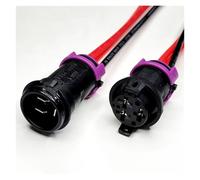 ANNBCDL 6.3mm Male Female Waterproof Connector Fuel Pump Harness Pigtail Compatible A4 S4 B5 A6 4-way 4 Pin 813972926 813972923(3P line Black,5 Sets)