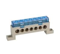 ANNBCDL A10 Series 7 * 11 9 * 14 3/4/5/6/7/8/10/12 Hole Zero Ground Row Copper Bar Connection Terminal Wiring Of Distribution Box(7X11 6-hole)