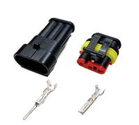 ANNBCDL Dj7021-1.5 Motorcycle Harness Connector 1/2/ 3/4/5/6-pin Male And Female Waterproof Socket Automobile Headlamp Plug Sheath(3p,1sets)