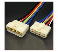 ANNBCDL DJ7021-6.3mm Sedan Cable Connector 1/2/3/4/6/8/9/12/14 Pin Electric Motorcycle Harness Male And Female Plug Wire Length 15cm(8p strip line,1sets)