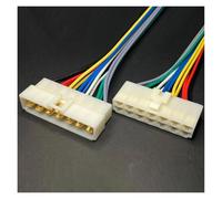 ANNBCDL DJ7021-6.3mm Sedan Cable Connector 1/2/3/4/6/8/9/12/14 Pin Electric Motorcycle Harness Male And Female Plug Wire Length 15cm(14p strip line,5sets)