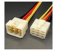 ANNBCDL DJ7021-6.3mm Sedan Cable Connector 1/2/3/4/6/8/9/12/14 Pin Electric Motorcycle Harness Male And Female Plug Wire Length 15cm(9p strip line,1sets)