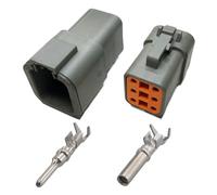 ANNBCDL DTP04-2p Automotive Sealed Waterproof Connector 2p4p6p Harness Male And Female Plug Socket(6p,1sets)