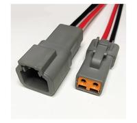 ANNBCDL DTP04 Series Automobile Plug 2/4/6-pin Harness Sealed Waterproof Connector 2pin Socket Wire Length 15cm(2p strip line,1sets)