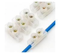 ANNBCDL Electrical Screw Terminal Block Strip Fix Insulated Barrier Wire Connector Cable Contact Diy Electronic Electric(12P White Strip 60A)