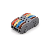 ANNBCDL Wire Connector 222-412 2 Pin Splicing Terminal Blocks Strip Lighting Electric Quick Connectors Mini Conductor Rail Conector(P424C)