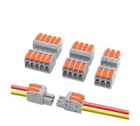 ANNBCDL Wire Connector Universal Compact Splitter 1 Wiring Cable Docking Plug-in Quick Conductor Terminal Block(2604D-4PC)