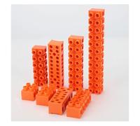 ANNBCDL Wire Quick Connector High Power Terminal Blocks H2519-2/3/4/5/6/10/12 Bit Orange Dual Row 36A 600V Inflaming Docking(H2519-8)