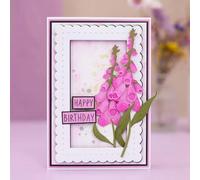 Annchaos Cutting Dies Metal Stencils Scrapbooking Tools DIY Embossing Template for Paper Card Making Album Arts Crafts Supplies (Foxglove-6.6x13.8cm)