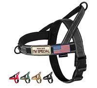 Annchwool No Pull Dog Harness with Soft Padded Handle,Reflective Strip Escape Proof and Quick Fit to Adjust Dog Harness,Easy for Training Walking for Small & Medium and Large Dogs(Black,XS,1 In Width)