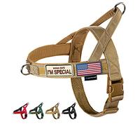 Annchwool No Pull Dog Harness with Soft Padded Handle,Reflective Strip Escape Proof and Quick Fit to Adjust Dog Harness,Easy for Training Walking for Small & Medium and Large Dogs(Brown,XS,1 In Width)