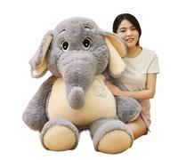 Annco 38-128 cm Cute Giant Elephant Plush Toy | Soft Stuffed Animal Pillow, Christmas and Birthday Gifts for Girls Boys Kids (Gray, 98cm(38.6"))