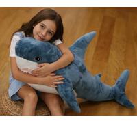 Annco Cuddly Blue Shark Stuffed Animal, Soft Shark Plush Toy for Kids Birthday
