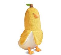 Annco Cute Banana Duck Plush, Soft Long Body Hugging Plushie Pillow, Funny Banana Duck Stuffed Animal for Girls & Boys