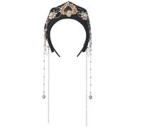 Anne Boleyn Headband Elizabethan Victorian Royal Coronet Hood Tiara Hat Medieval Renaissance Tudor Queen Headpiece for Women
